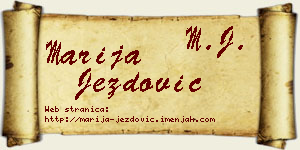 Marija Jezdović vizit kartica